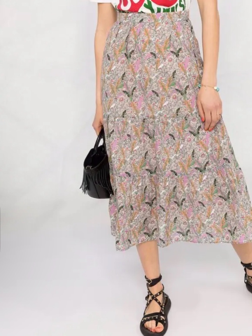 Ba&sh Julia Midi Skirt - Lined Large